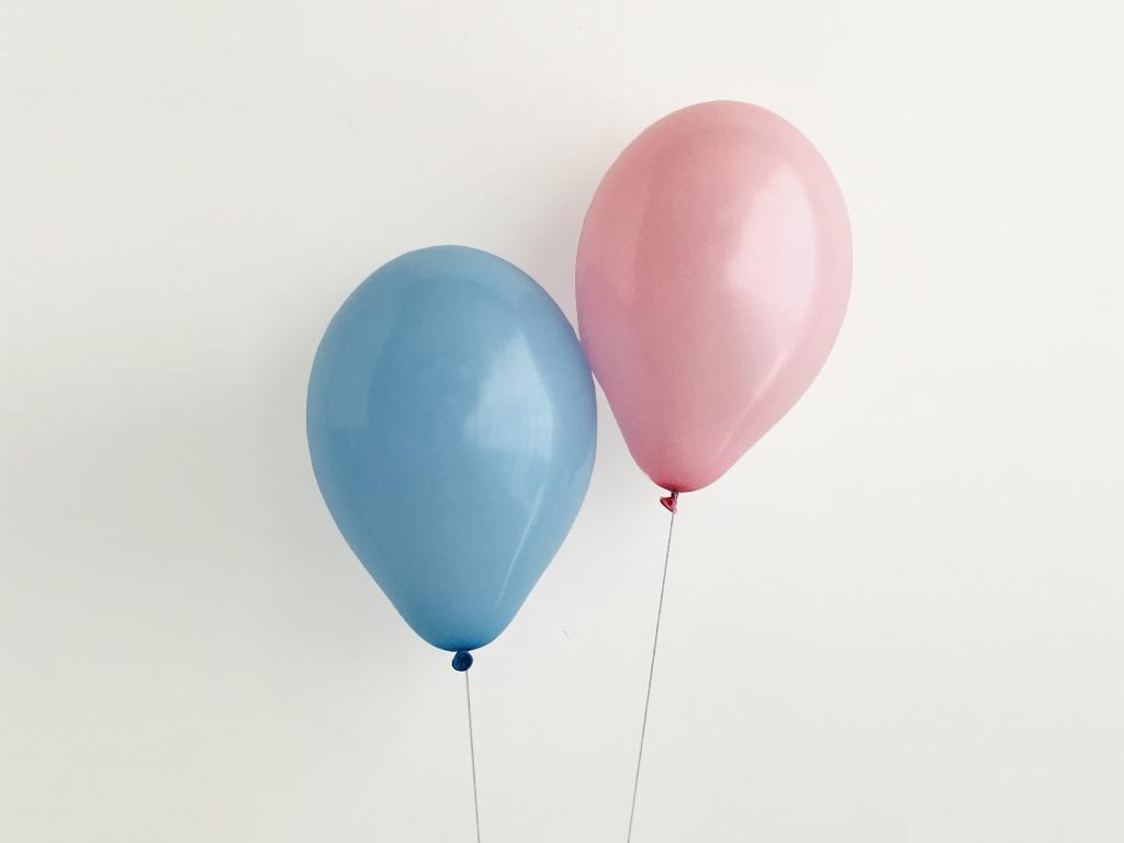 Hippe lichtblauwe en lichtroze ballonnen (10 stuks)